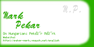 mark pekar business card